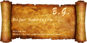 Bojer Gabriella névjegykártya